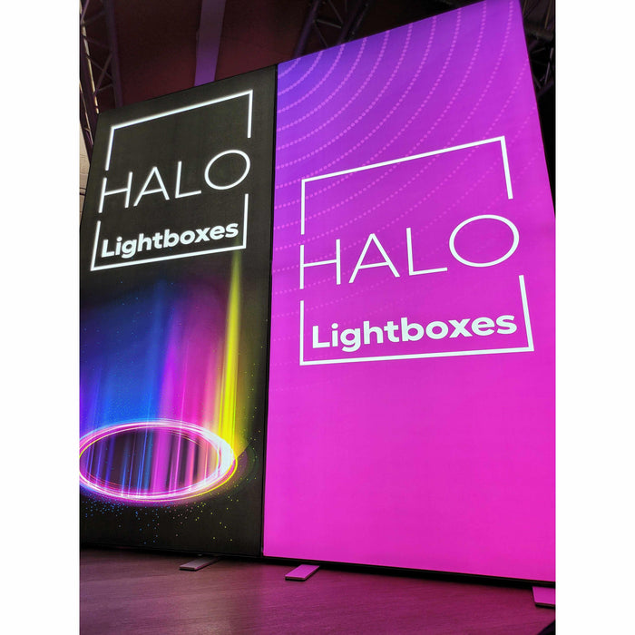 HALO LED Edge-Lit Lightbox Display (with printed fabric graphics)