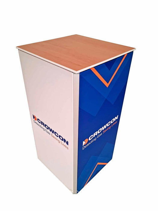 Trade Show Plinth with Stretched Printed Fabric