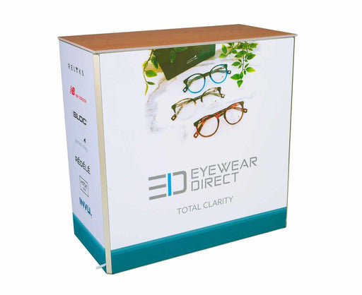 display counter strong frame and fabric graphic