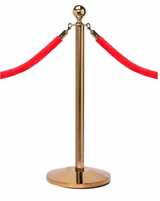 Gold rope stanchion