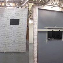 Graphics wall, backdrop display stand.