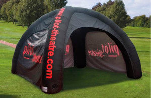 Inflatable promotions tent