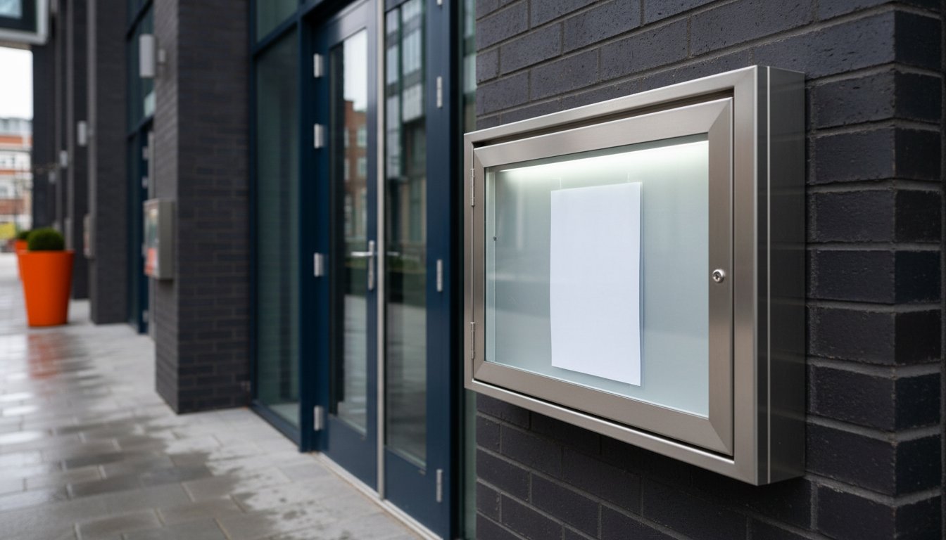 Durable Stainless Steel Notice Boards & Menu Cases
