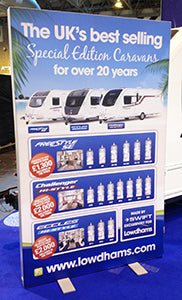 Tension fabric banner stand