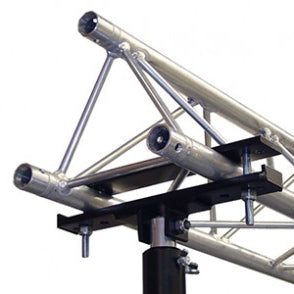 Clamping brackets for truss lighting tripods.