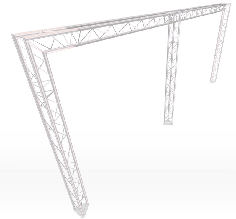 Support modulaire en treillis de style arc de 6 m de large | 3M de haut | Avec jambes supplémentaires (X1)
