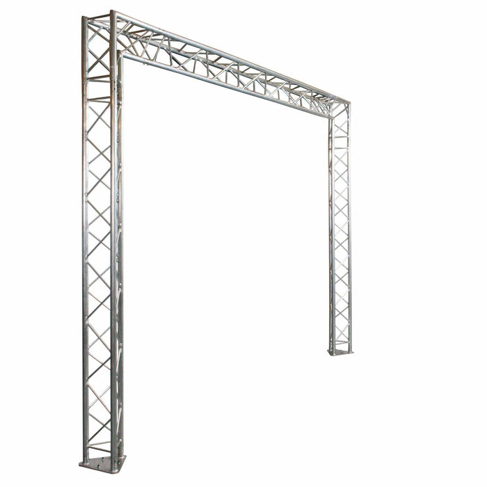 Modularer Fachwerkständer im Bogenstil, 8 m breit | 2,5 m hoch | Mit zusätzlichen Beinen (X2)