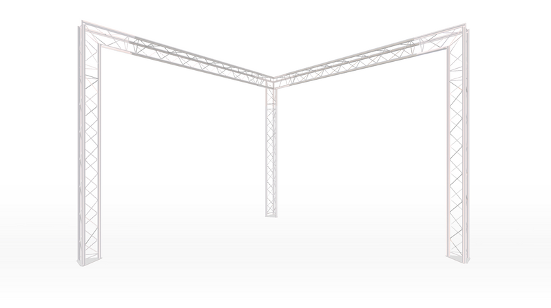 Support en treillis modulaire de style coin 2M de large X 5M de profondeur | 2,5 M de haut