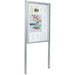 Anodised notice board on posts