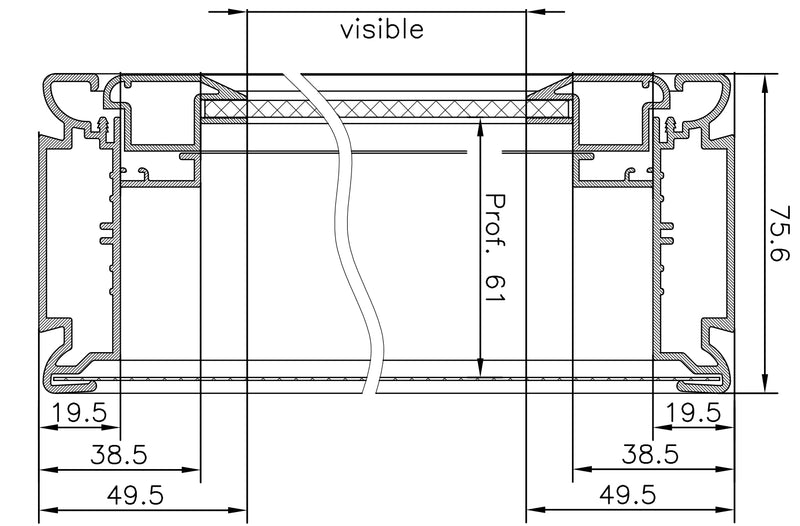 Pinnwand – 75 mm tief (außen/innen)