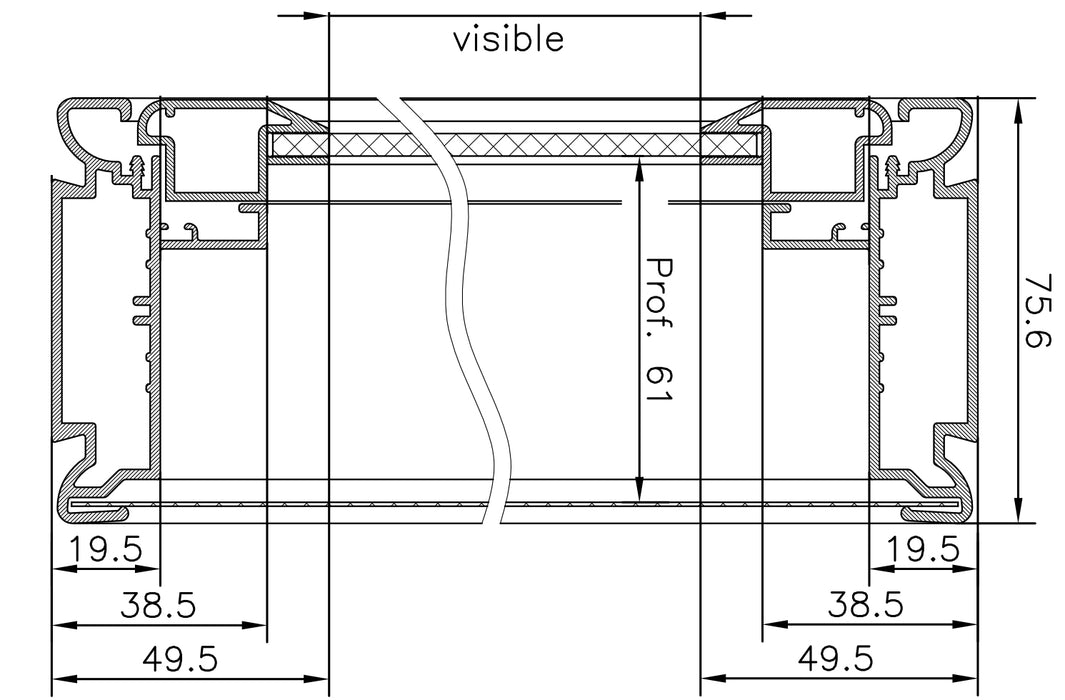 Tableau d'affichage - 75 mm de profondeur (extérieur/intérieur)