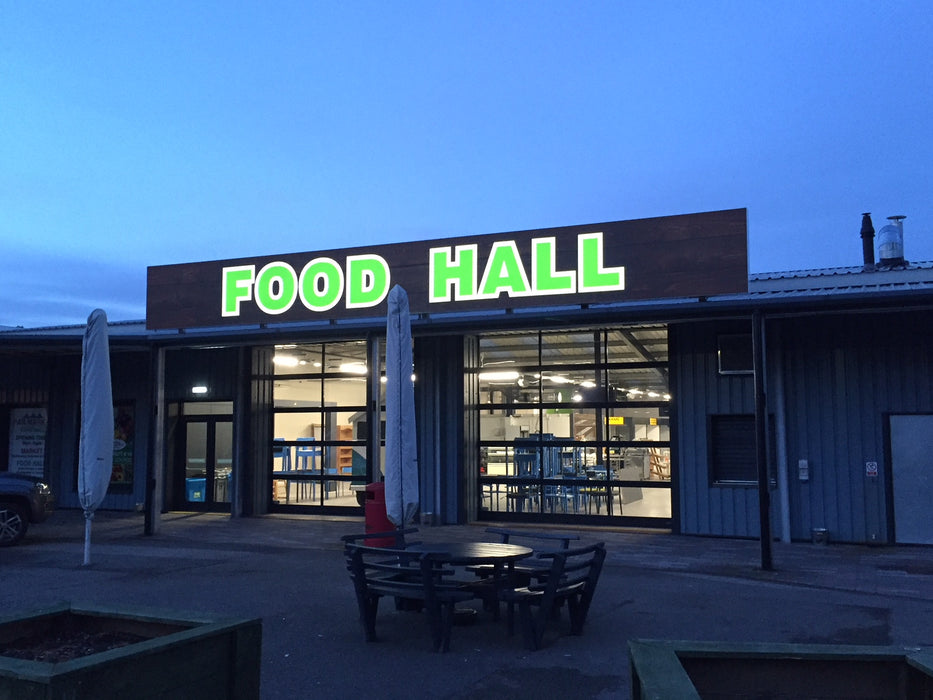 Allycomp LED Backlit Building Sign - Custom Aluminium Frame Signage