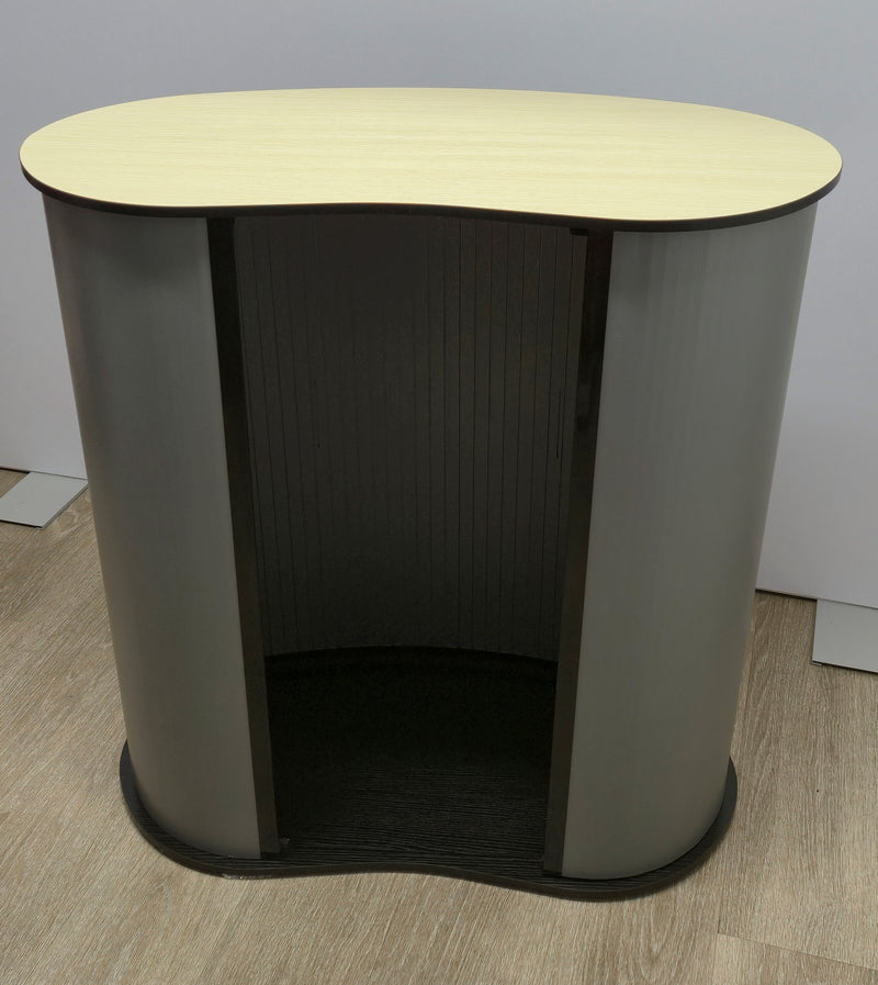 Promotional portable counter with black top - PVC Tambour