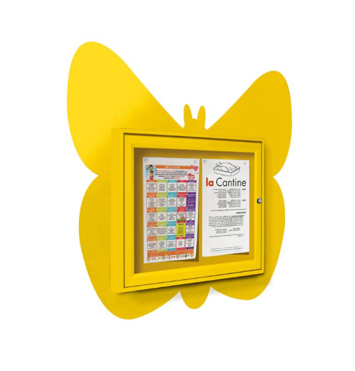 Butterfly shaped notice board for playgrounds