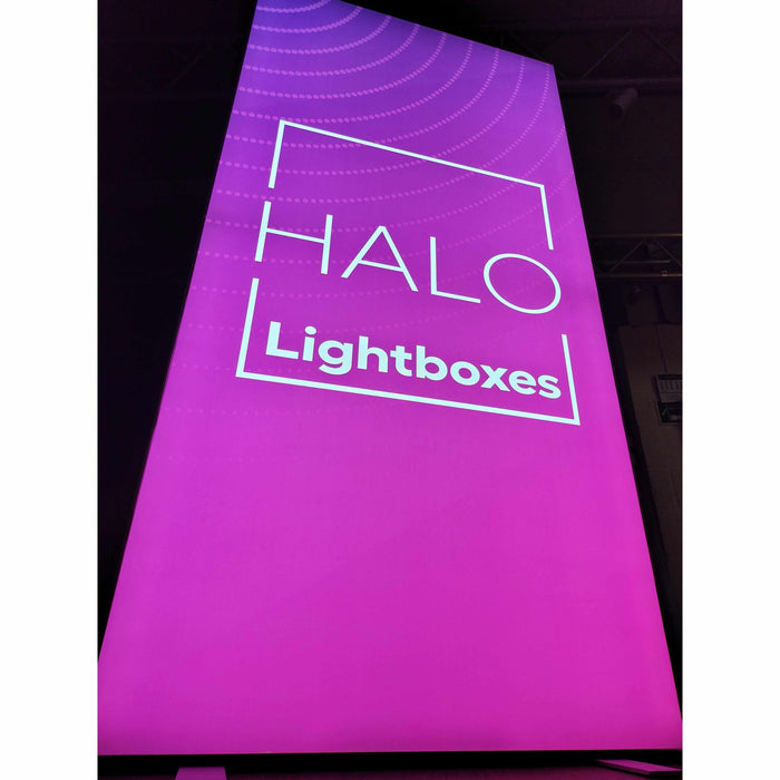 HALO LED Edge-Lit Lightbox Display (avec graphiques en tissu imprimé)