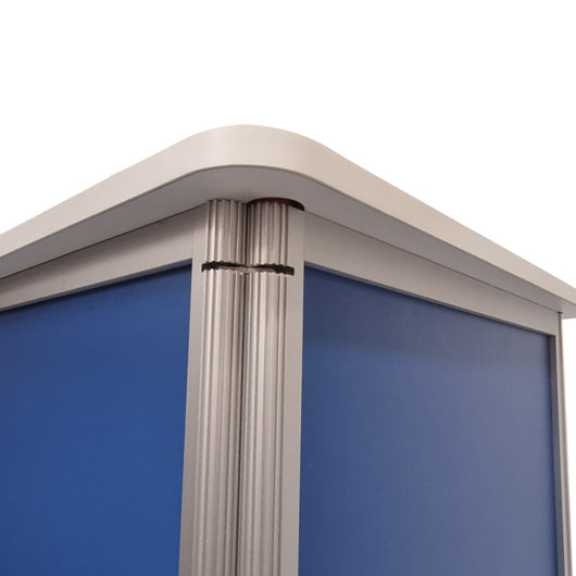 Comptoir d'exposition incurvé et pliable en aluminium (facile à construire)