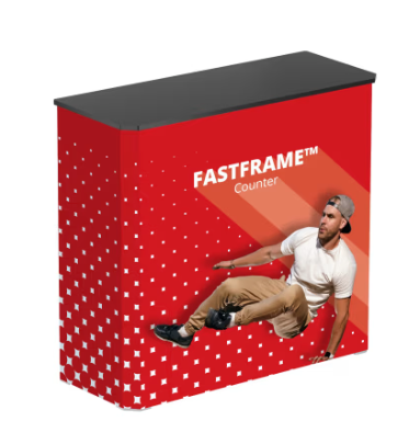 Fastframe folding exhibition counter