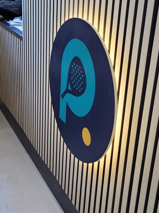 Glowing LED signage.