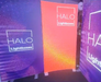 Halo PVC profile lightboxes at an event