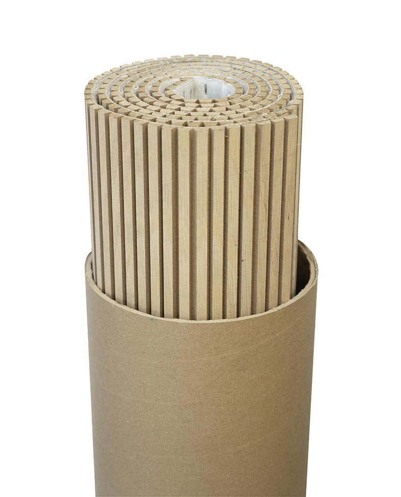 White Oak portable display counter, strong Fabric and MDF tambour body