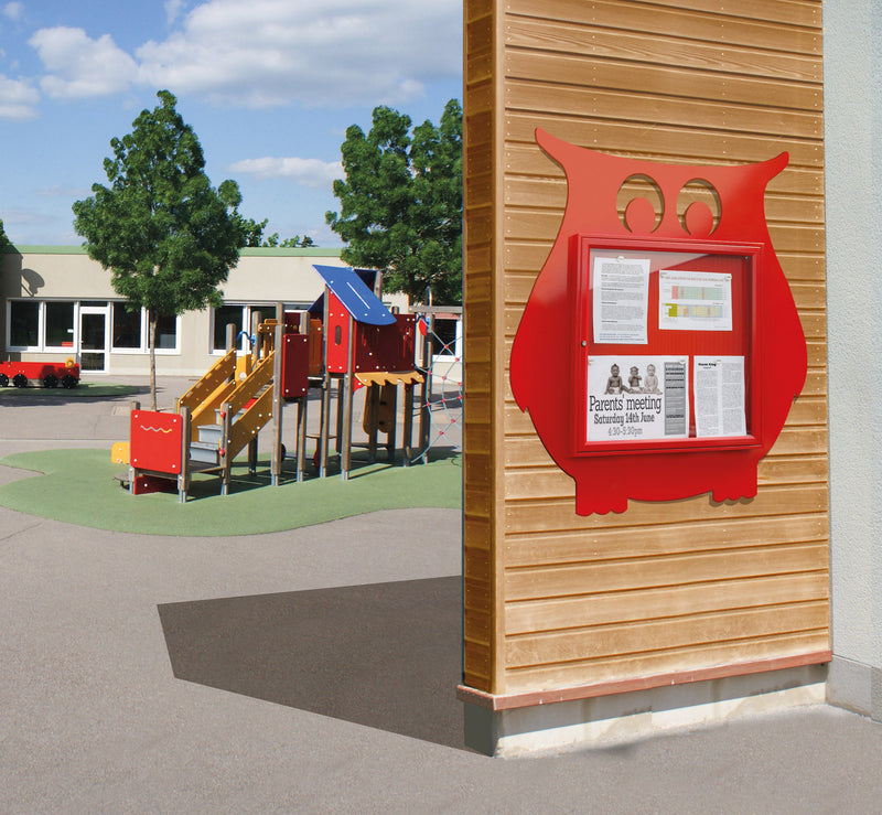 Owl shaped school notice board