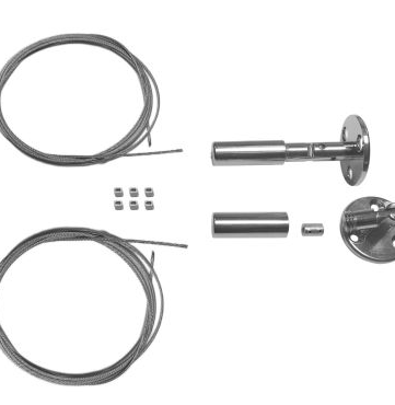 Slimline lightbox ceiling to wall cable fixing kit