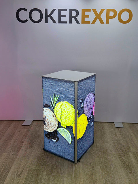 LED Illuminated Display Plinth with Branding