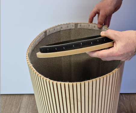 Round display Plinth Wood effect finish MDF construction 400mm Diameter