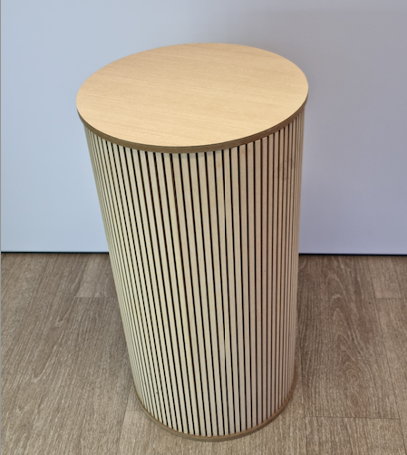 Round display Plinth Wood effect finish MDF construction 500mm Diameter