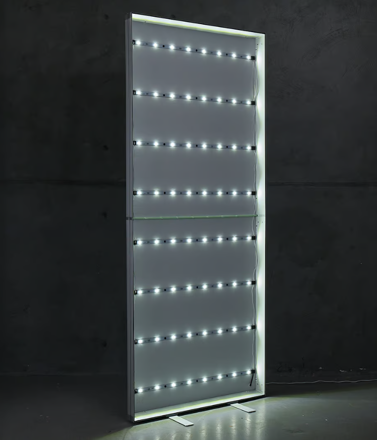HALO LED Edge-Lit Lightbox Display (avec graphiques en tissu imprimé)