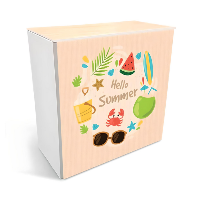 Tragbare Ausstellungstheke aus Stretchstoff