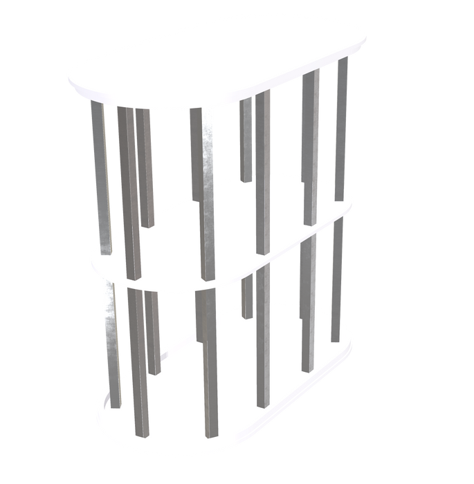 3D representation of bespoke counter and plinth trade kit
