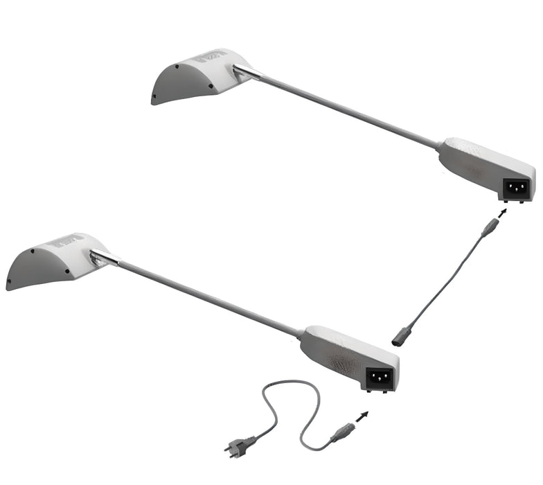 LL03 Link up to 10 lights each 20 watts. 4000K Linking Exhibition Lights | Silver