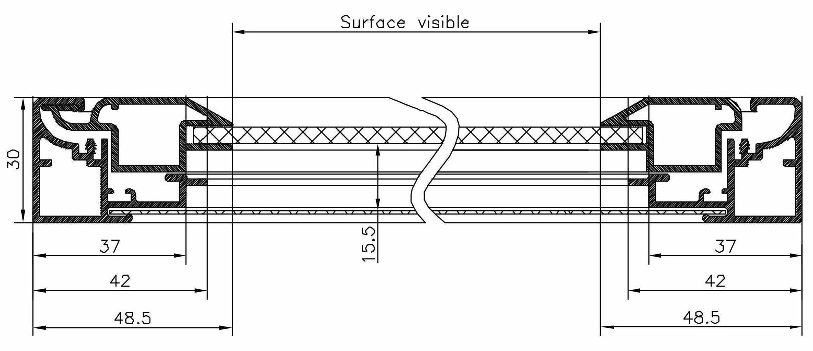 Notice Board - 30mm Deep (Outdoor/Indoor) Anodised Silver