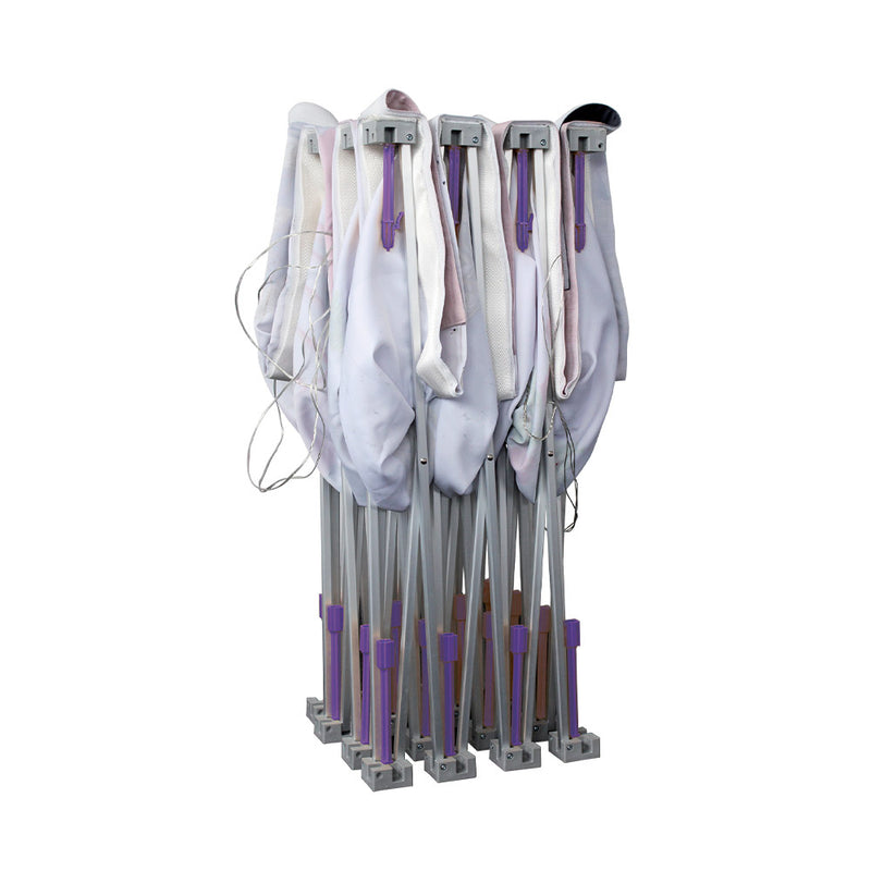 Curved Hop-Up Fabric Display with Fixed Graphics