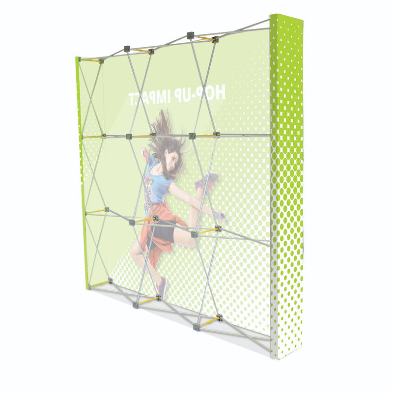Straight Hop-Up fabric stand with front graphic