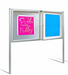 Large external post mounted notice board