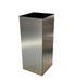 Fold flat square plinth brushed aluminium  