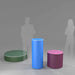 Round plinths solid colours