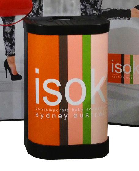 Emballage graphique pour boîtier de kit d'affichage pop-up incurvé