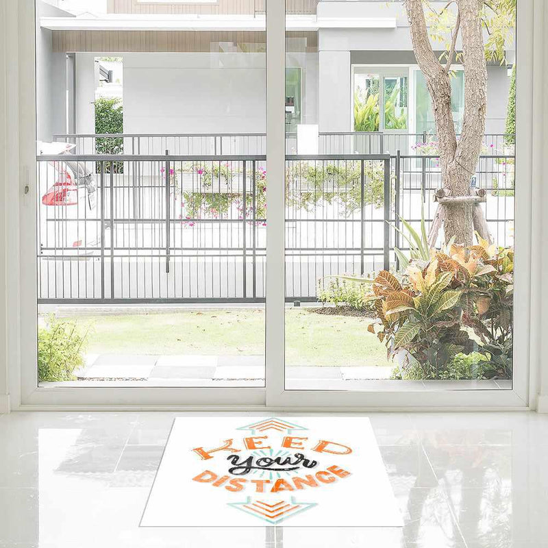 Gedruckte Bodengrafiken