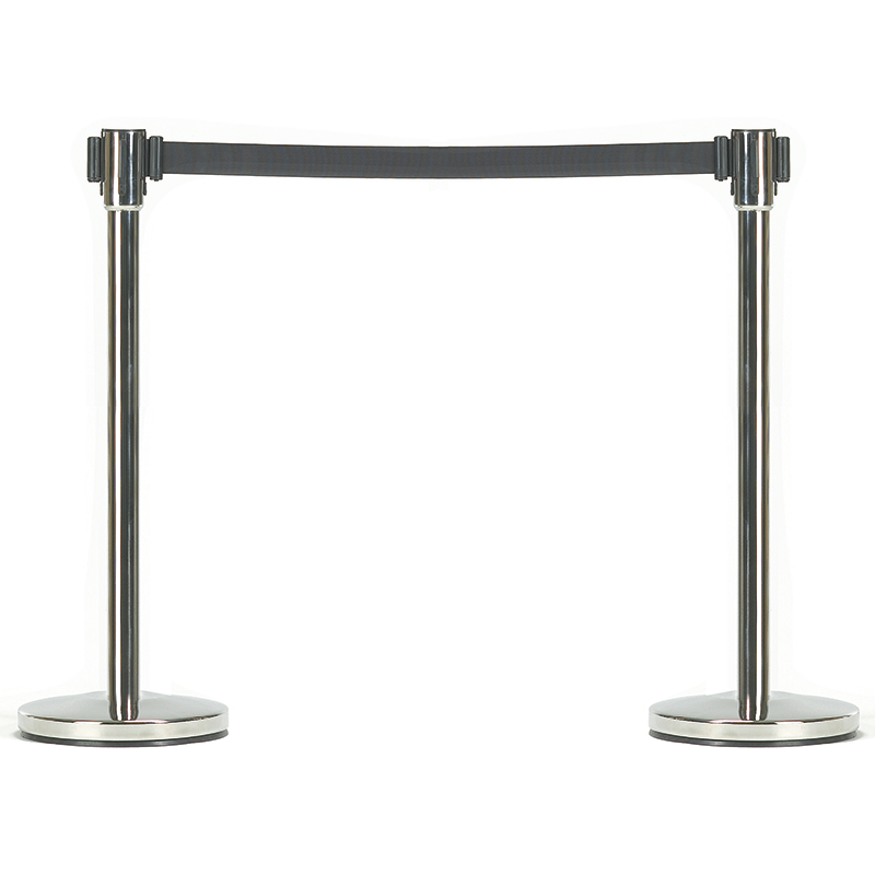 Sicherheitsbarriere mit einziehbarem Gurt, Edelstahl, 2,5 m Gurt (Kudos)