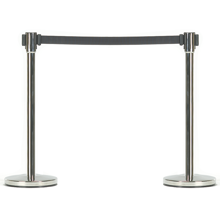 Retractable Belt Safety Barrier, Stainless Steel, 2.5m Belt (Kudos)