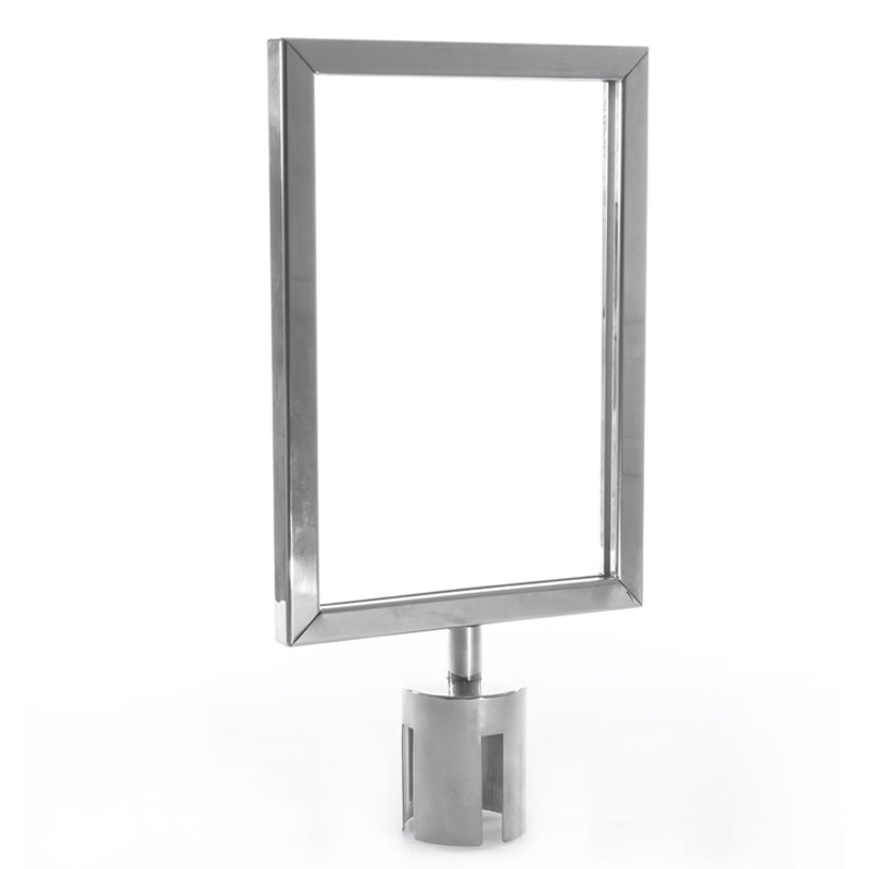 Top push fit sign holder A4 for KUDOS retractable barrier post