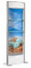 Portable tower showcase with graphics