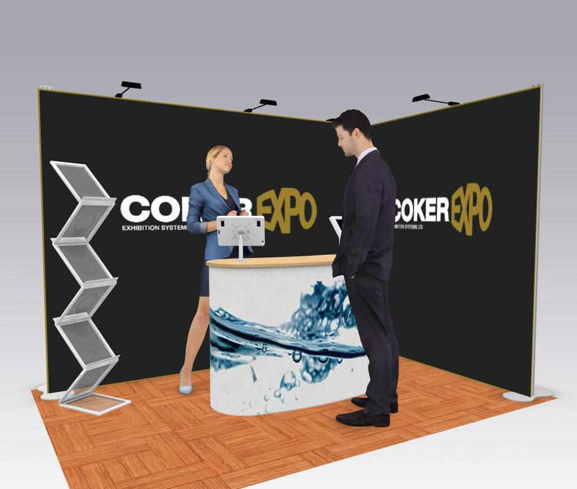 3x2 Exhibition stand using aluminium frames a robust budget system