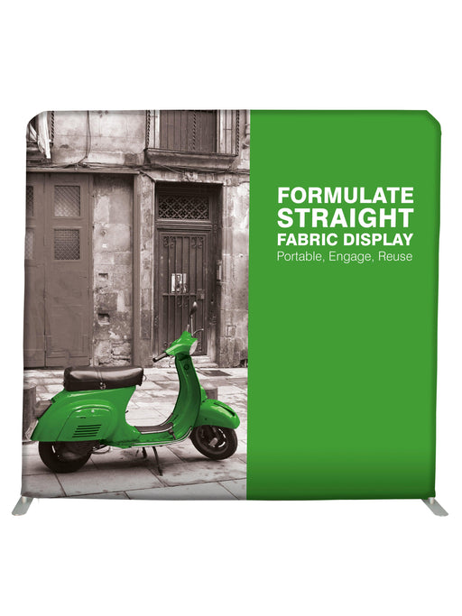 Freeform straight fabric display stand