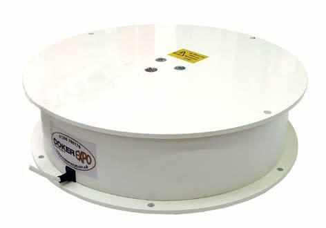 Rotating display turntable TTCSW1000 in white finish.
