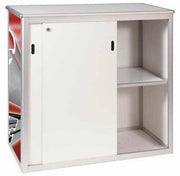 Exhibition counter sliding doors