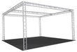 Exhibition gantry with center beam lighting truss section